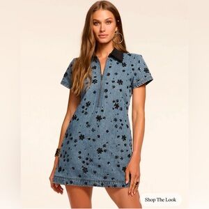 Ramy Brook Rita Embellished Denim Mini Dress